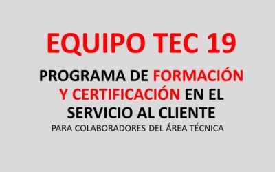 Protegido: Equipo TEC 19. Programa de Formación y Certificación en el Servicio al Cliente