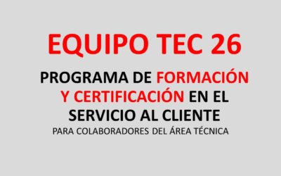Protegido: Equipo TEC 26. Programa de Formación y Certificación en el Servicio al Cliente