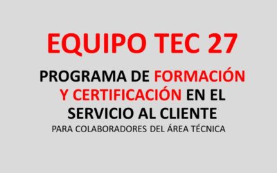 Protegido: Equipo TEC 27. Programa de Formación y Certificación en el Servicio al Cliente