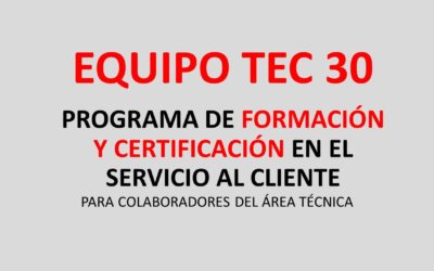 Protegido: Equipo TEC 30. Programa de Formación y Certificación en el Servicio al Cliente