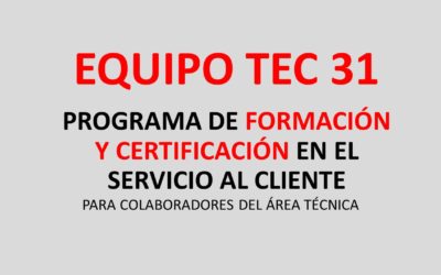 Protegido: Equipo TEC 31. Programa de Formación y Certificación en el Servicio al Cliente